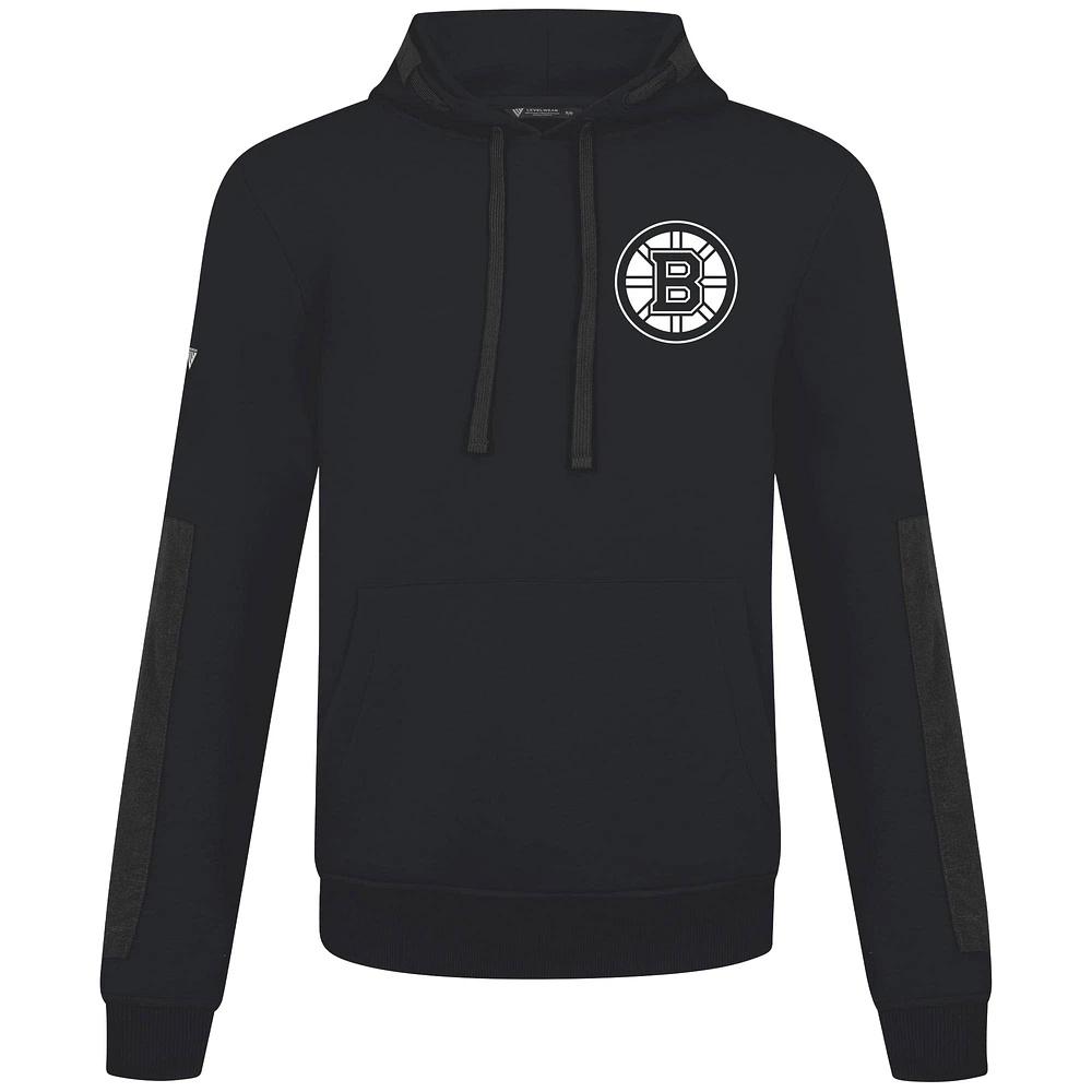 Men's Levelwear Black Boston Bruins Bombay Response Pullover Hoodie