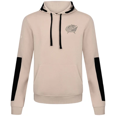 Men's Levelwear Khaki Columbus Blue Jackets Bombay Response Pullover Hoodie