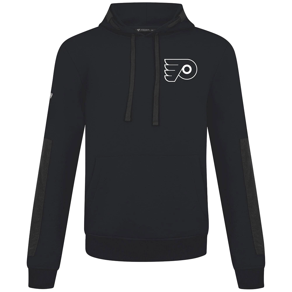 Men's Levelwear Black Philadelphia Flyers Bombay Response Pullover Hoodie