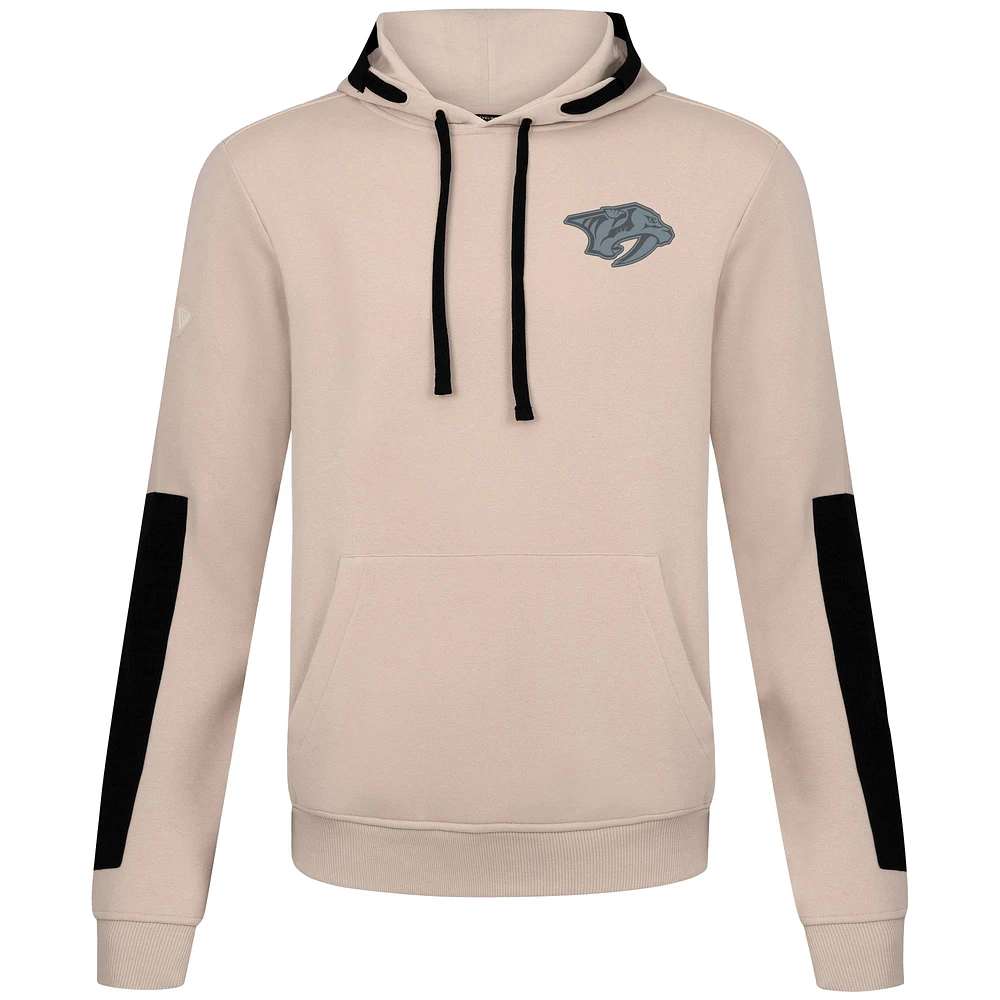 Men's Levelwear Khaki Nashville Predators Bombay Response Pullover Hoodie