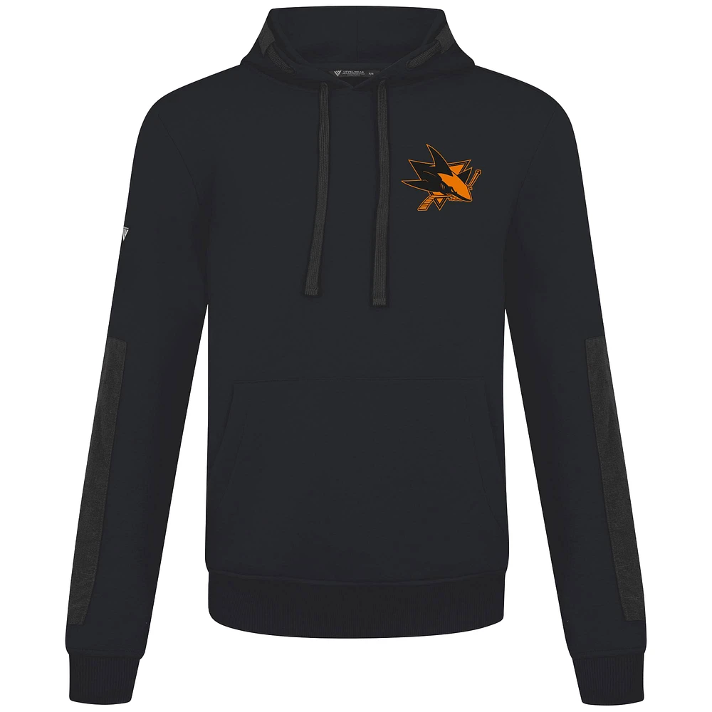 Men's Levelwear Black San Jose Sharks Bombay Response Pullover Hoodie