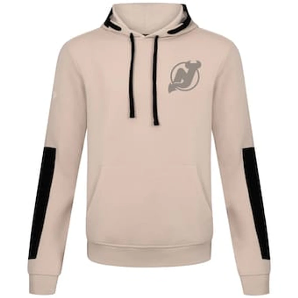 Men's Levelwear Khaki New Jersey Devils Bombay Response Pullover Hoodie