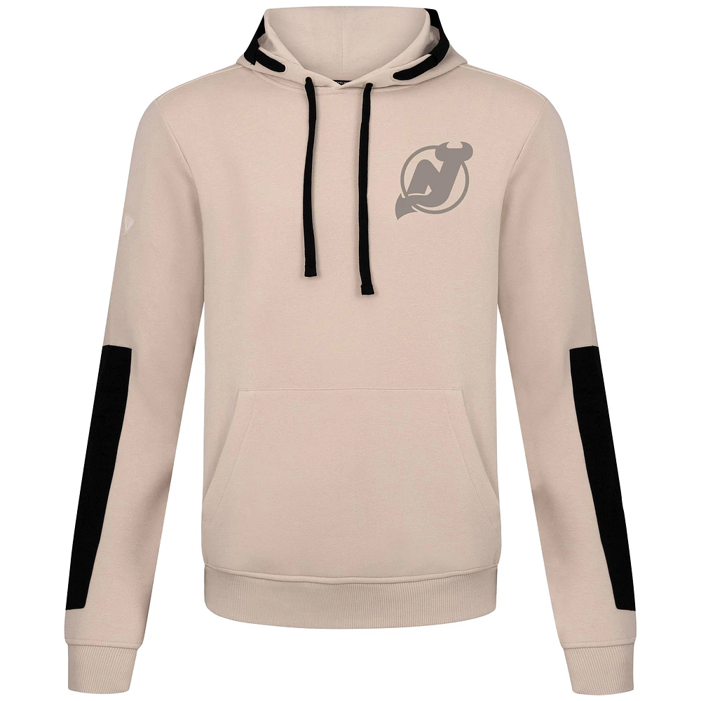 Men's Levelwear Khaki New Jersey Devils Bombay Response Pullover Hoodie