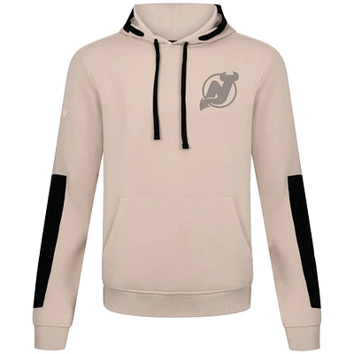 Men's Levelwear Khaki New Jersey Devils Bombay Response Pullover Hoodie
