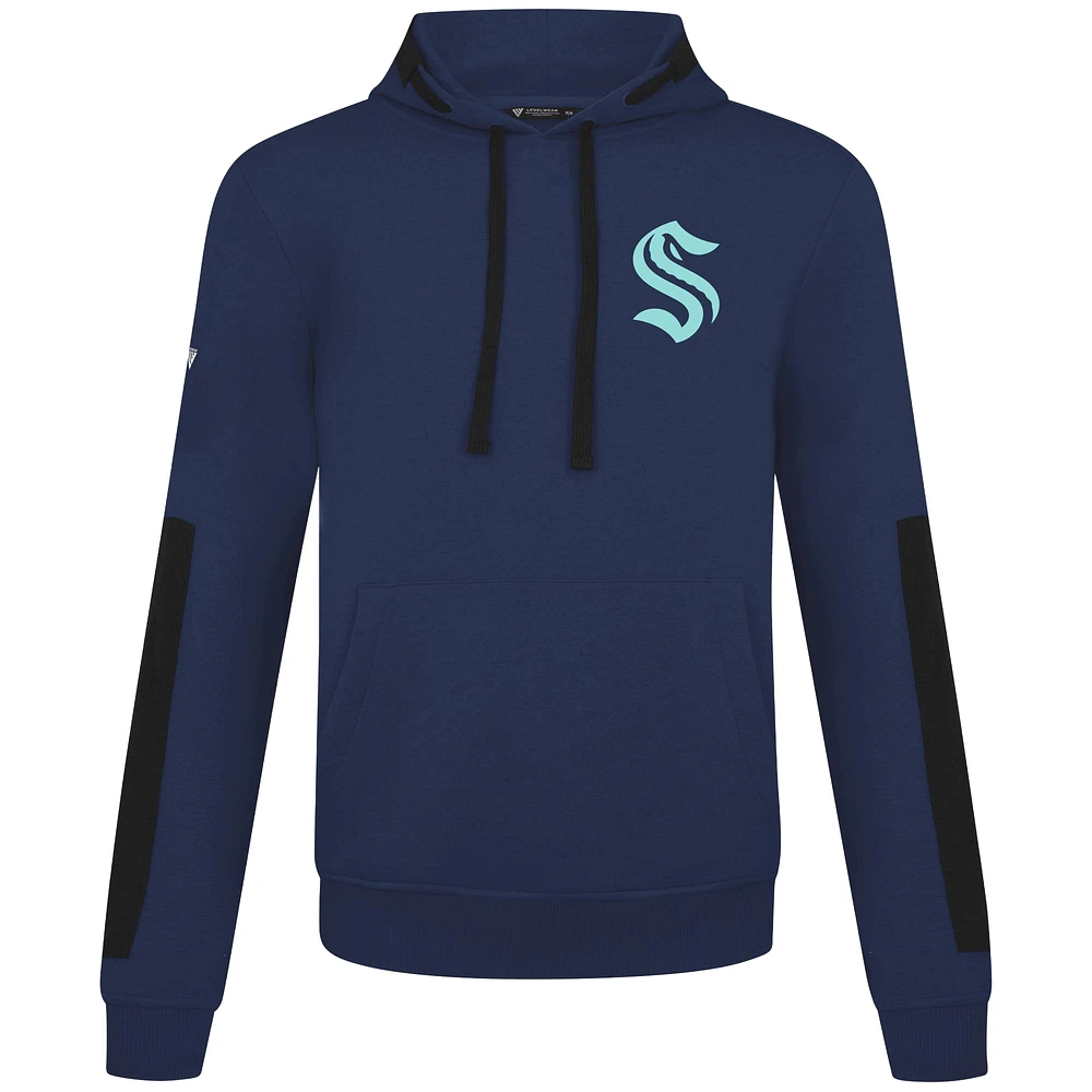 Men's Levelwear Deep Sea Blue Seattle Kraken Bombay Response Pullover Hoodie