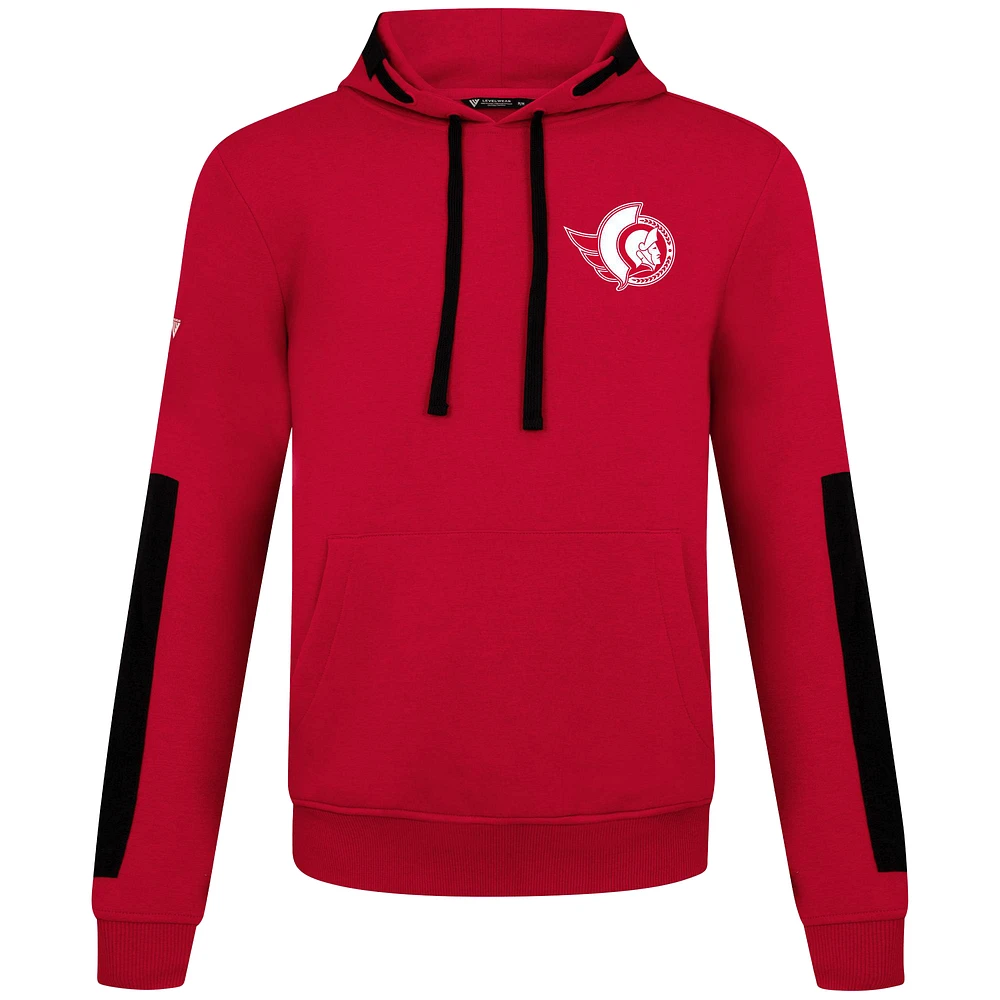 Men's Levelwear Red Ottawa Senators Bombay Response Pullover Hoodie