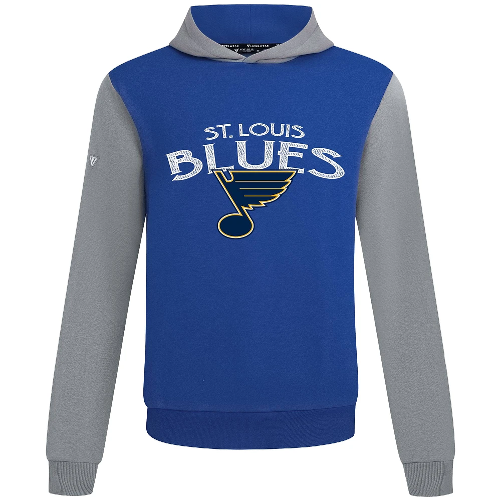 Men's Levelwear Royal/Gray St. Louis Blues Ultimate Mission Pullover Hoodie