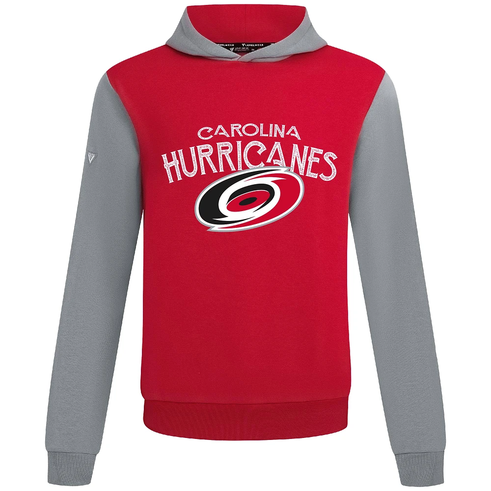 Men's Levelwear Red/Gray Carolina Hurricanes Ultimate Mission Pullover Hoodie