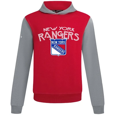 Men's Levelwear Red/Gray New York Rangers Ultimate Mission Pullover Hoodie