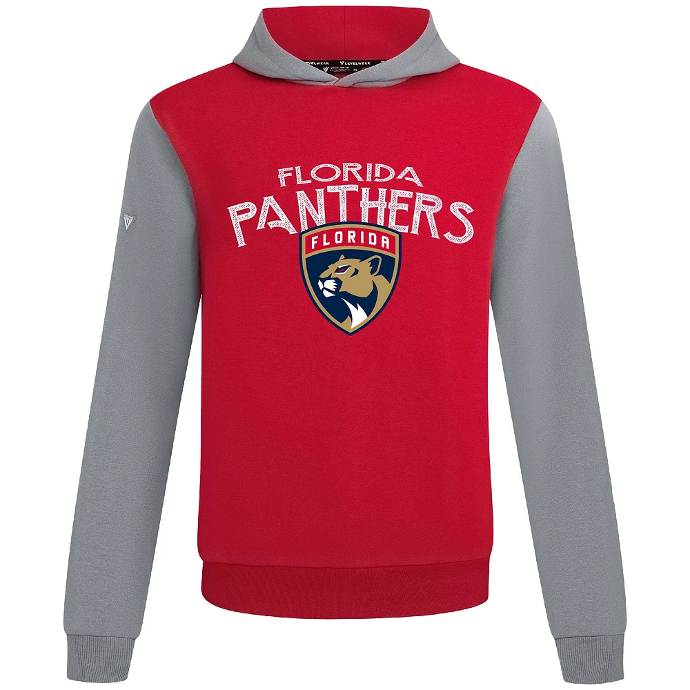 Men's Levelwear Red/Gray Florida Panthers Ultimate Mission Pullover Hoodie