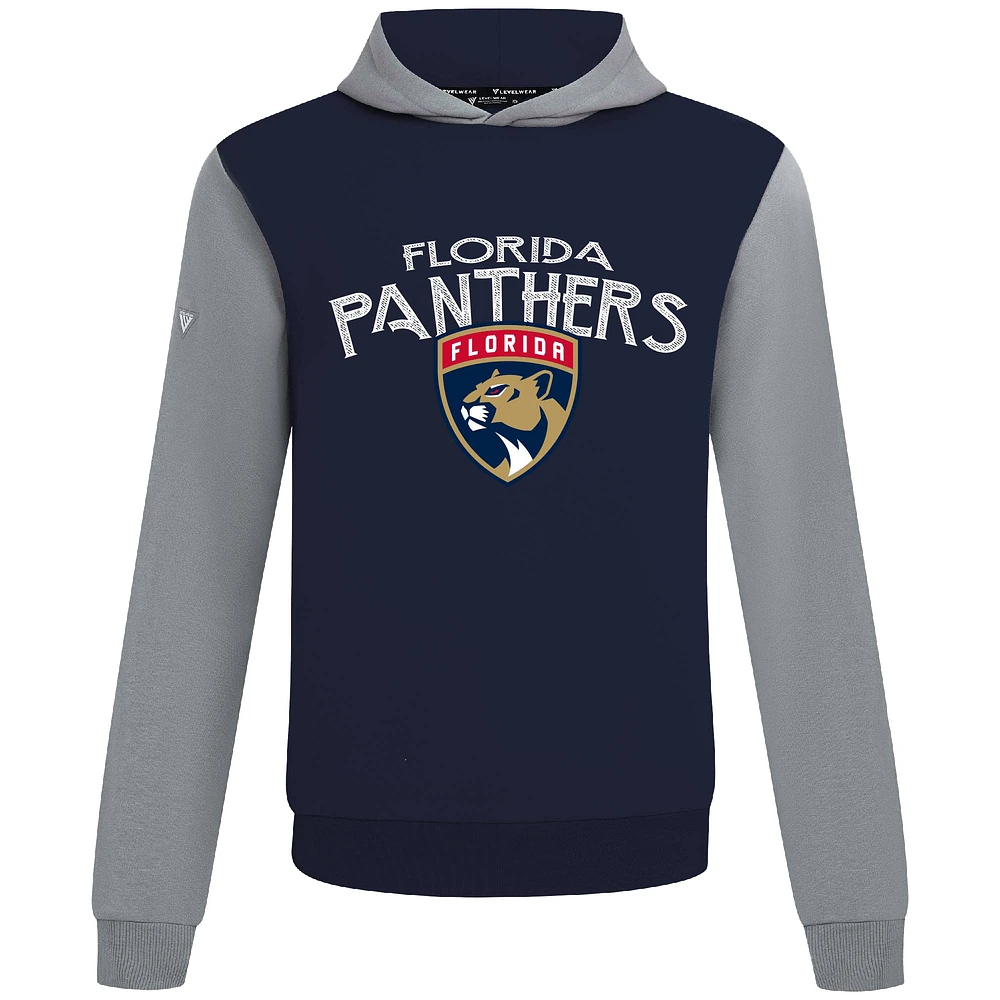 Men's Levelwear Navy/Gray Florida Panthers Ultimate Mission Pullover Hoodie