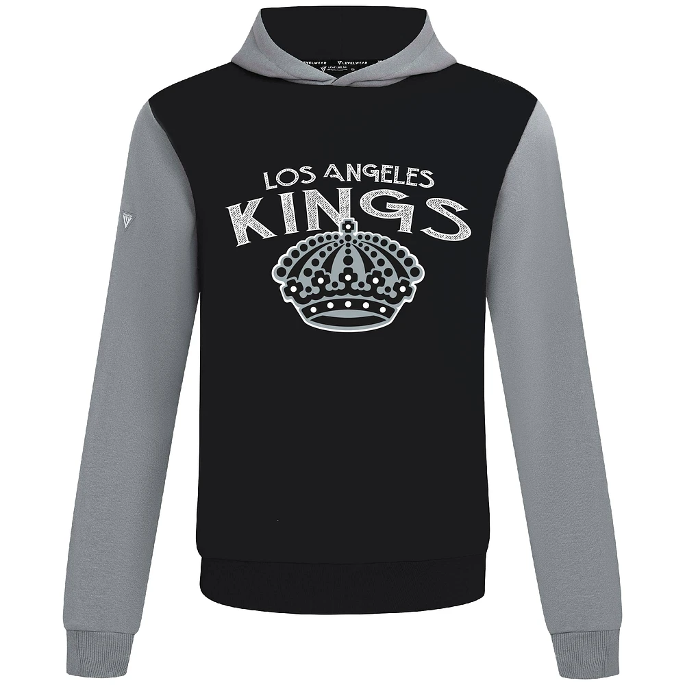 Men's Levelwear Black/Gray Los Angeles Kings Ultimate Mission Pullover Hoodie