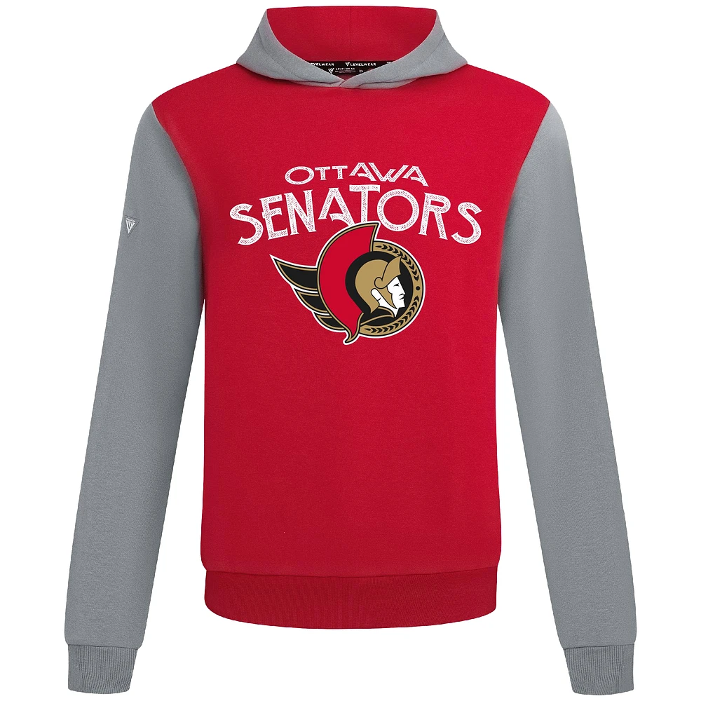 Men's Levelwear Red/Gray Ottawa Senators Ultimate Mission Pullover Hoodie