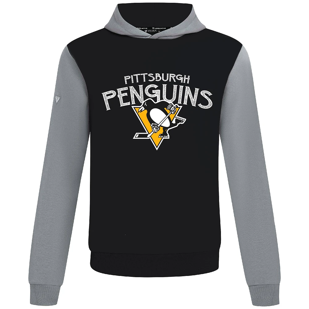 Men's Levelwear Black/Gray Pittsburgh Penguins Ultimate Mission Pullover Hoodie