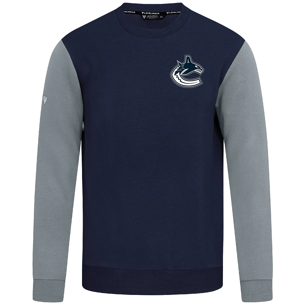 Men's Levelwear Navy/Gray Vancouver Canucks Ultimate Response Sweatshirt