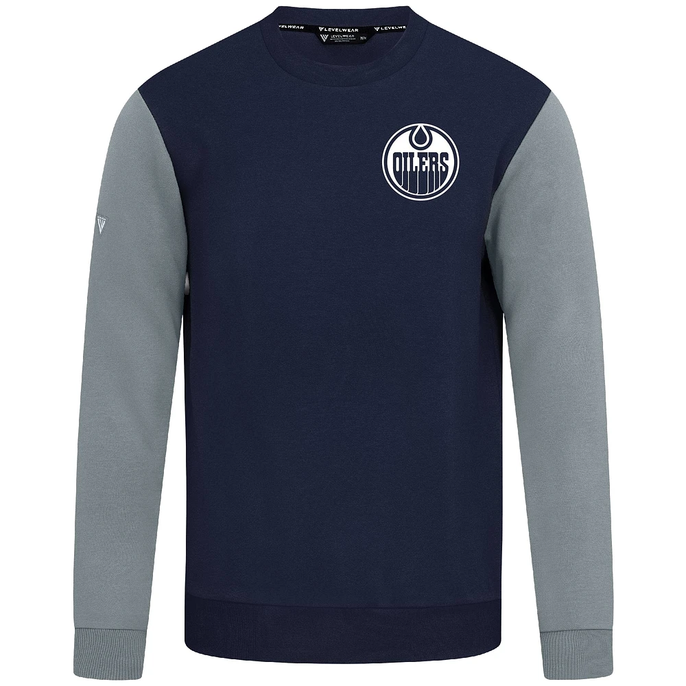 Men's Levelwear Navy/Gray Edmonton Oilers Ultimate Response Sweatshirt