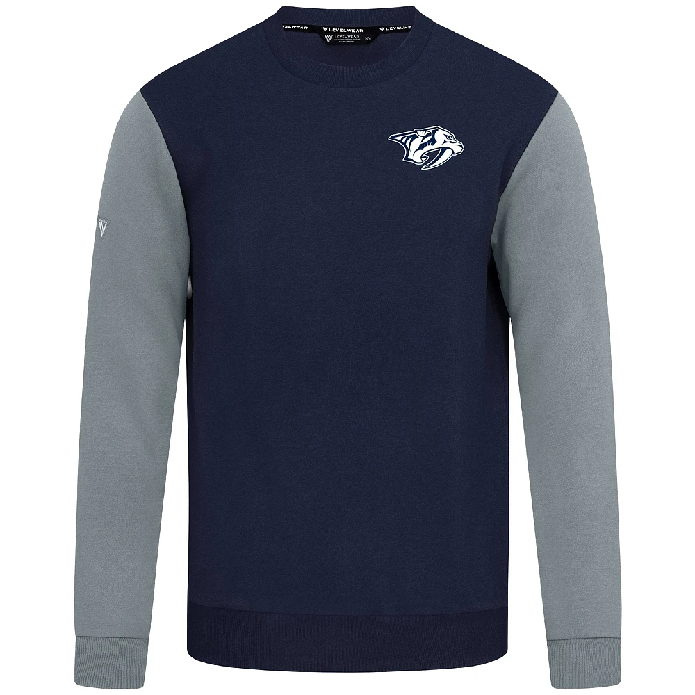 Men's Levelwear Navy/Gray Nashville Predators Ultimate Response Sweatshirt