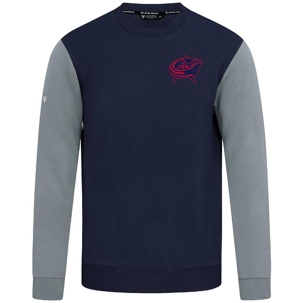 Men's Levelwear Navy/Gray Columbus Blue Jackets Ultimate Response Sweatshirt