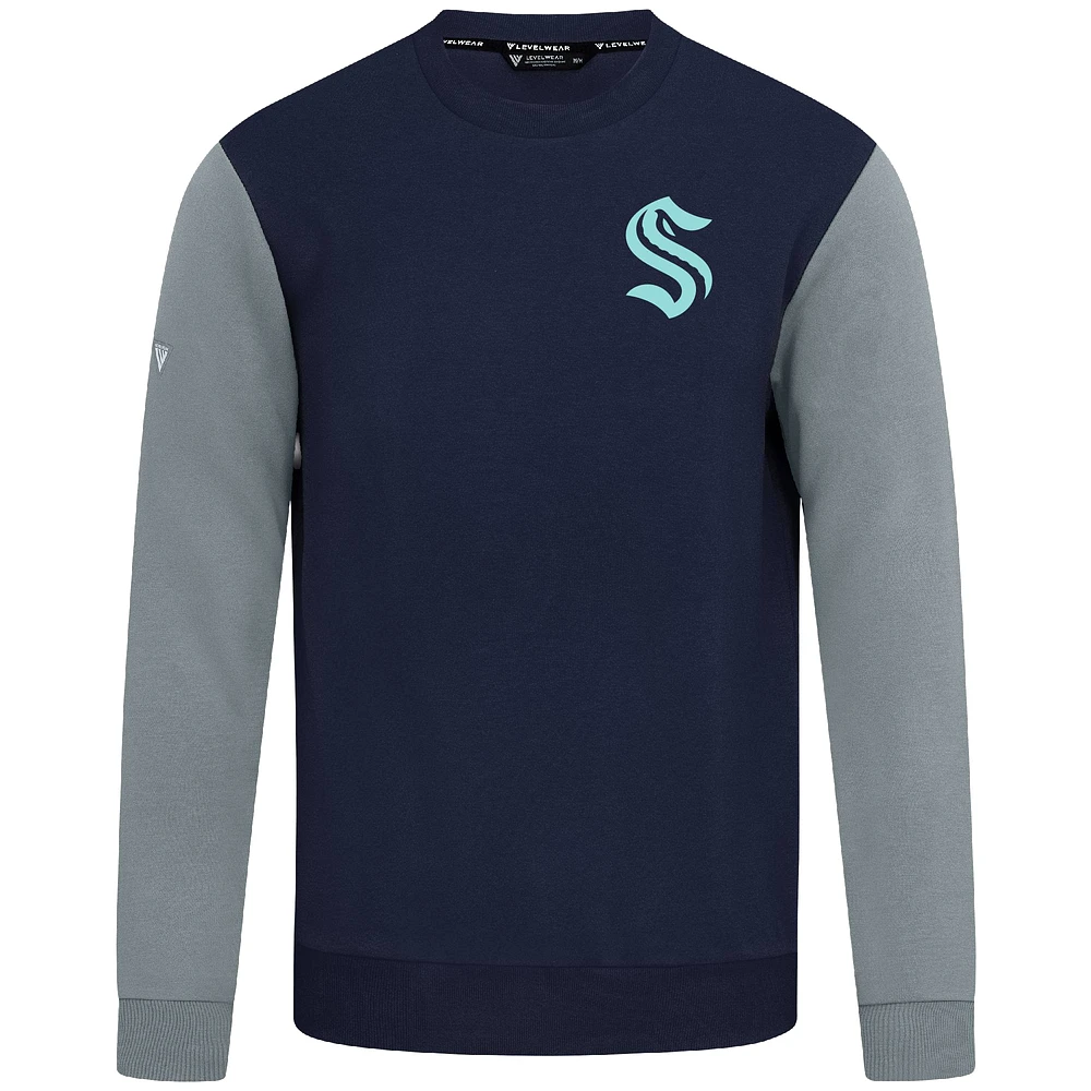 Men's Levelwear Deep Sea Blue/Gray Seattle Kraken Ultimate Response Sweatshirt