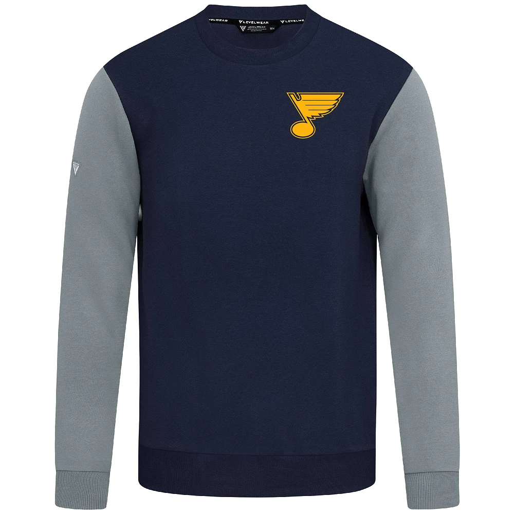 Men's Levelwear Navy/Gray St. Louis Blues Ultimate Response Sweatshirt