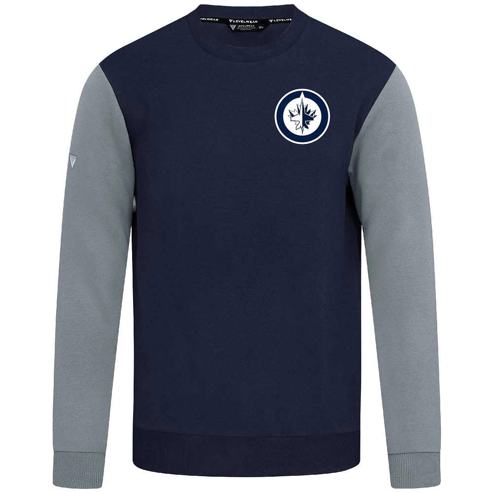 Men's Levelwear Navy/Gray Winnipeg Jets Ultimate Response Sweatshirt