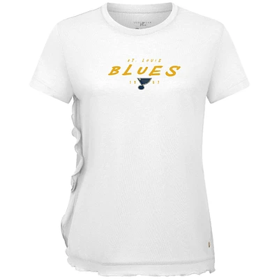 Women's Levelwear White St. Louis Blues Airflow Scratched T-Shirt