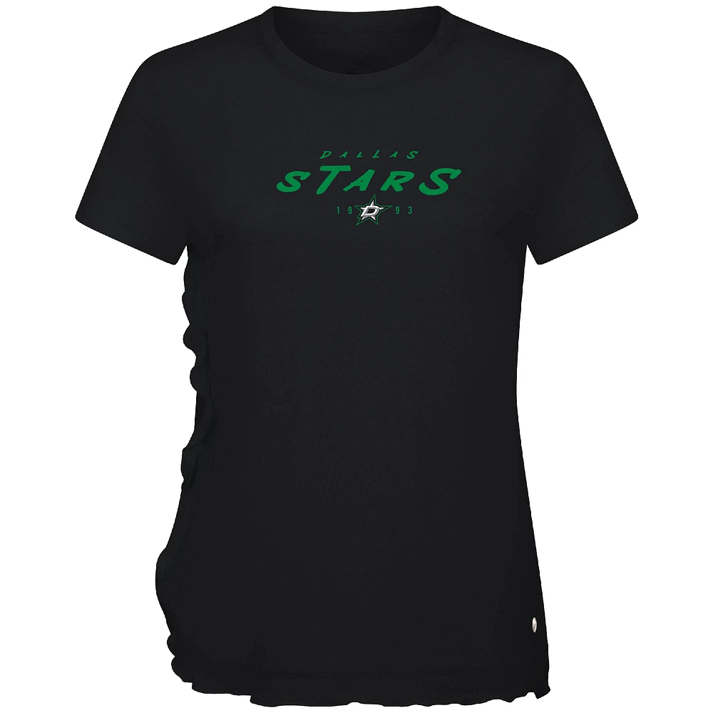 Women's Levelwear Black Dallas Stars Airflow Scratched T-Shirt
