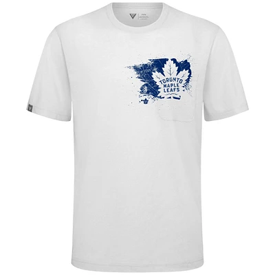 Men's Levelwear White Toronto Maple Leafs Focal Blasted T-Shirt