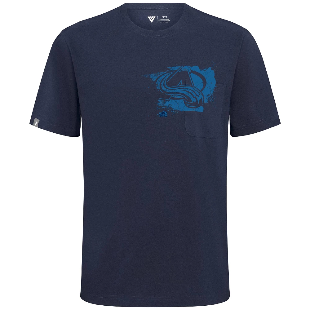 Men's Levelwear Navy Colorado Avalanche Focal Blasted T-Shirt