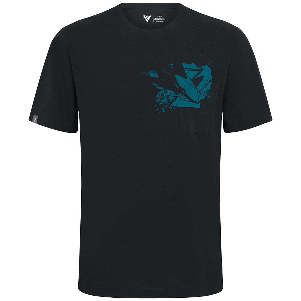 Men's Levelwear Black San Jose Sharks Focal Blasted T-Shirt