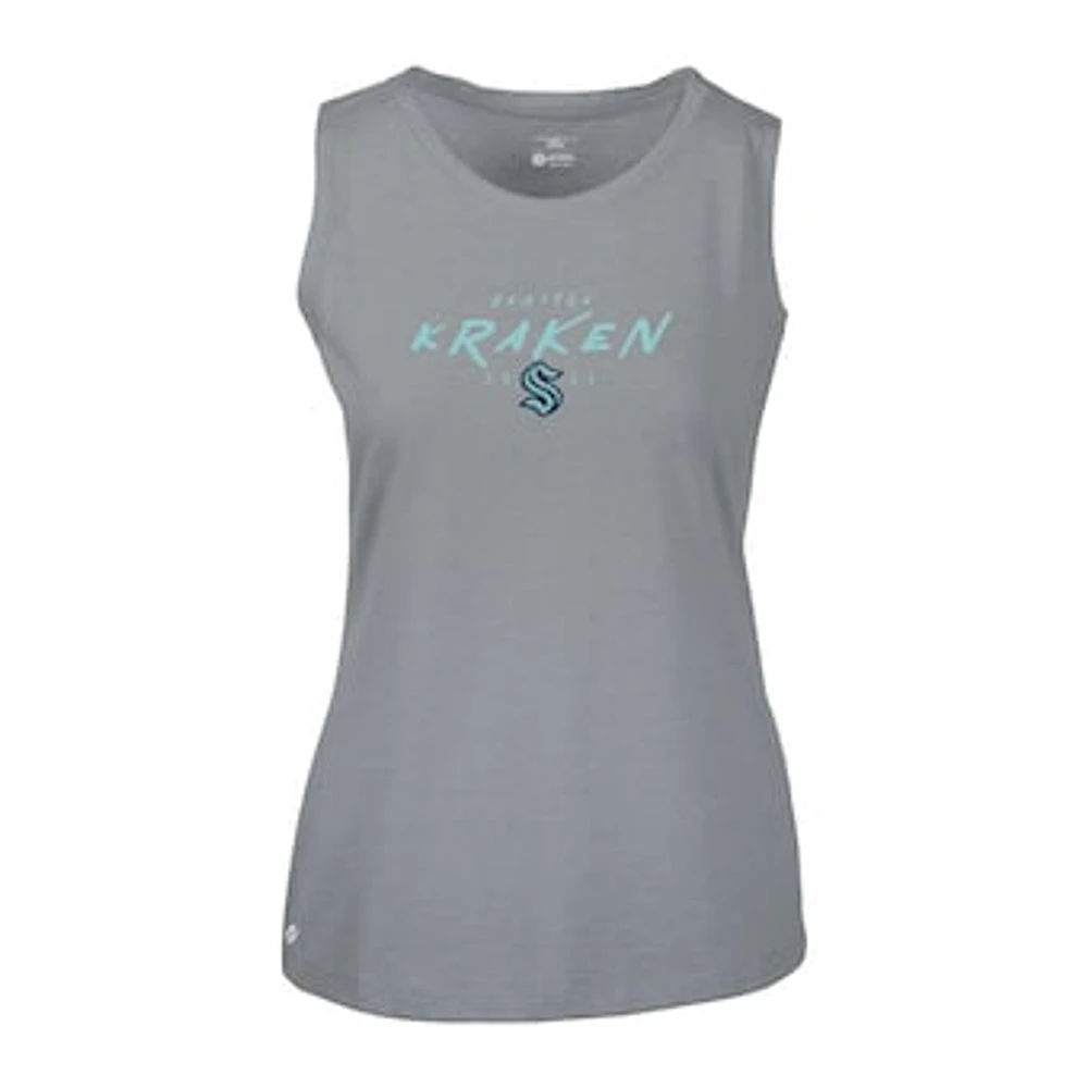 Women's Levelwear Gray Seattle Kraken Macy Scratched Tank Top