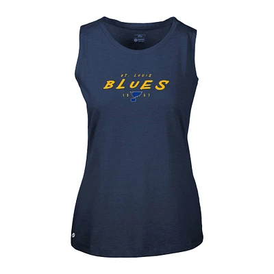 Women's Levelwear Navy St. Louis Blues Macy Scratched Tank Top