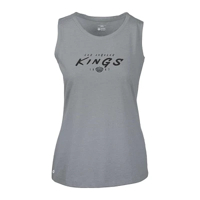 Women's Levelwear Gray Los Angeles Kings Macy Scratched Tank Top
