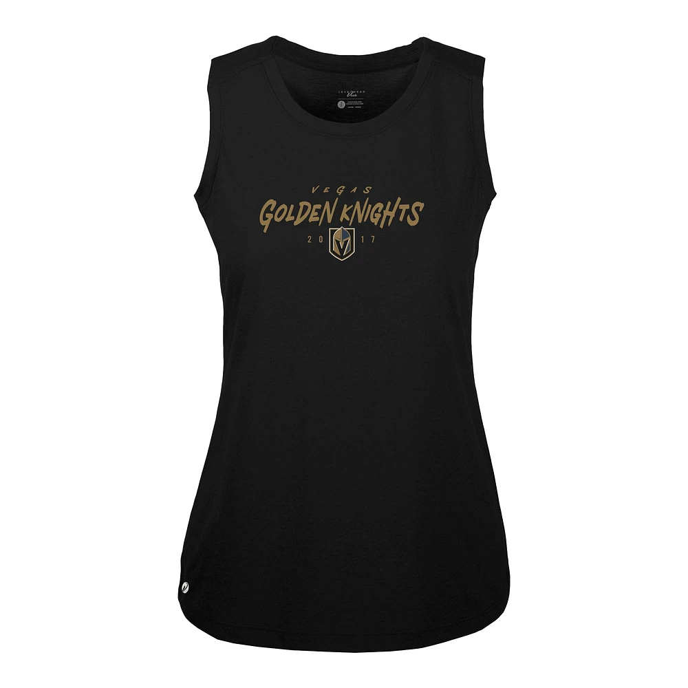 Women's Levelwear Vegas Golden Knights Macy Scratched Tank Top