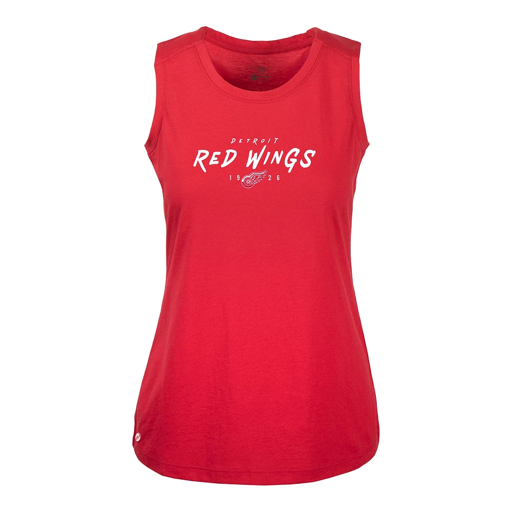 Women's Levelwear Red Detroit Wings Macy Scratched Tank Top