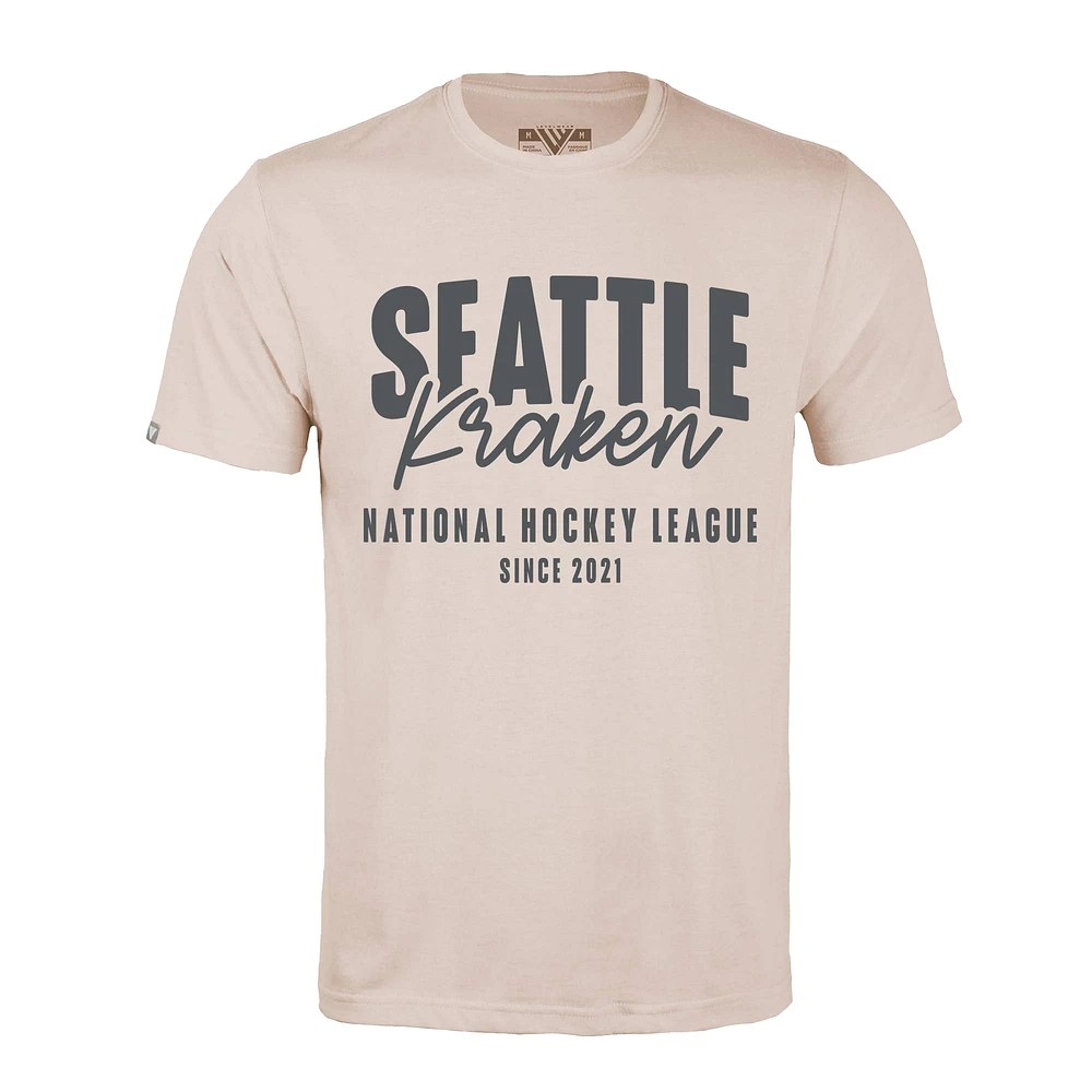 Men's Levelwear Khaki Seattle Kraken Richmond Response T-Shirt