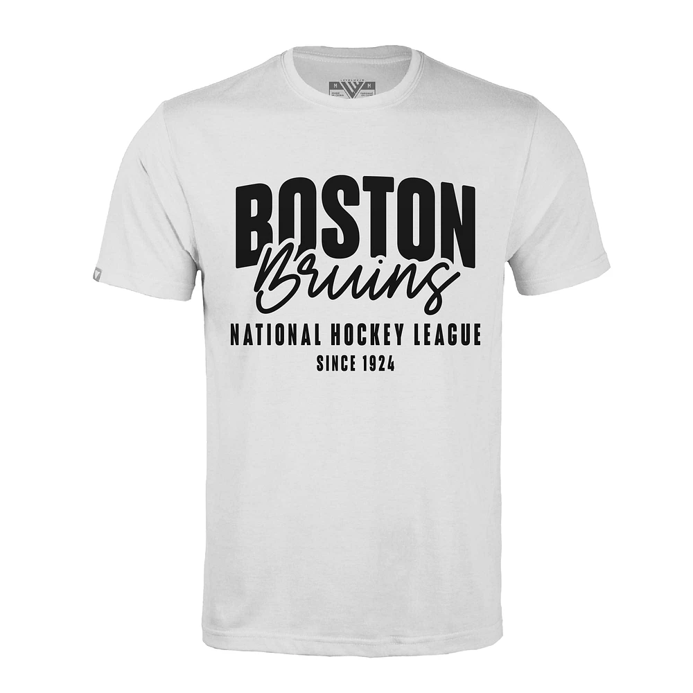 Men's Levelwear White Boston Bruins Richmond Response T-Shirt