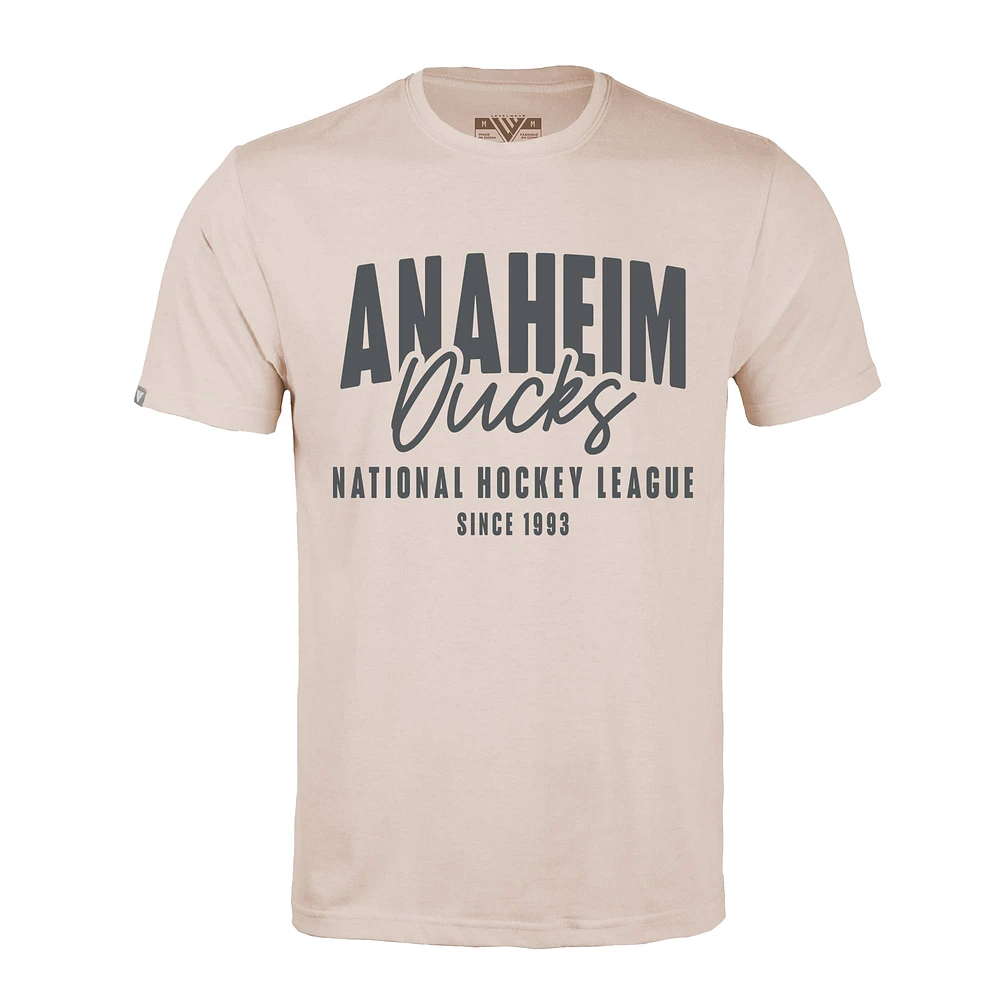 Men's Levelwear Khaki Anaheim Ducks Richmond Response T-Shirt