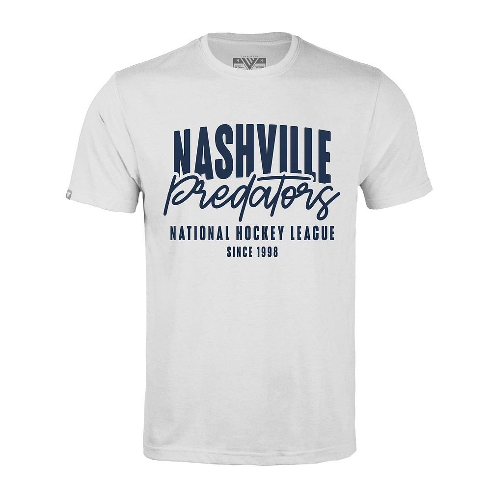 Men's Levelwear White Nashville Predators Richmond Response T-Shirt