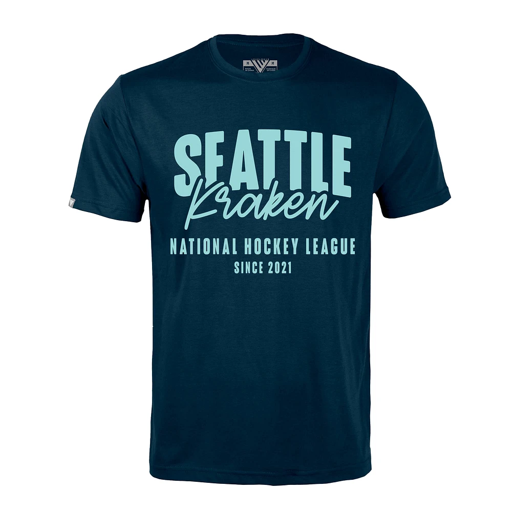Men's Levelwear Deep Sea Blue Seattle Kraken Richmond Response T-Shirt