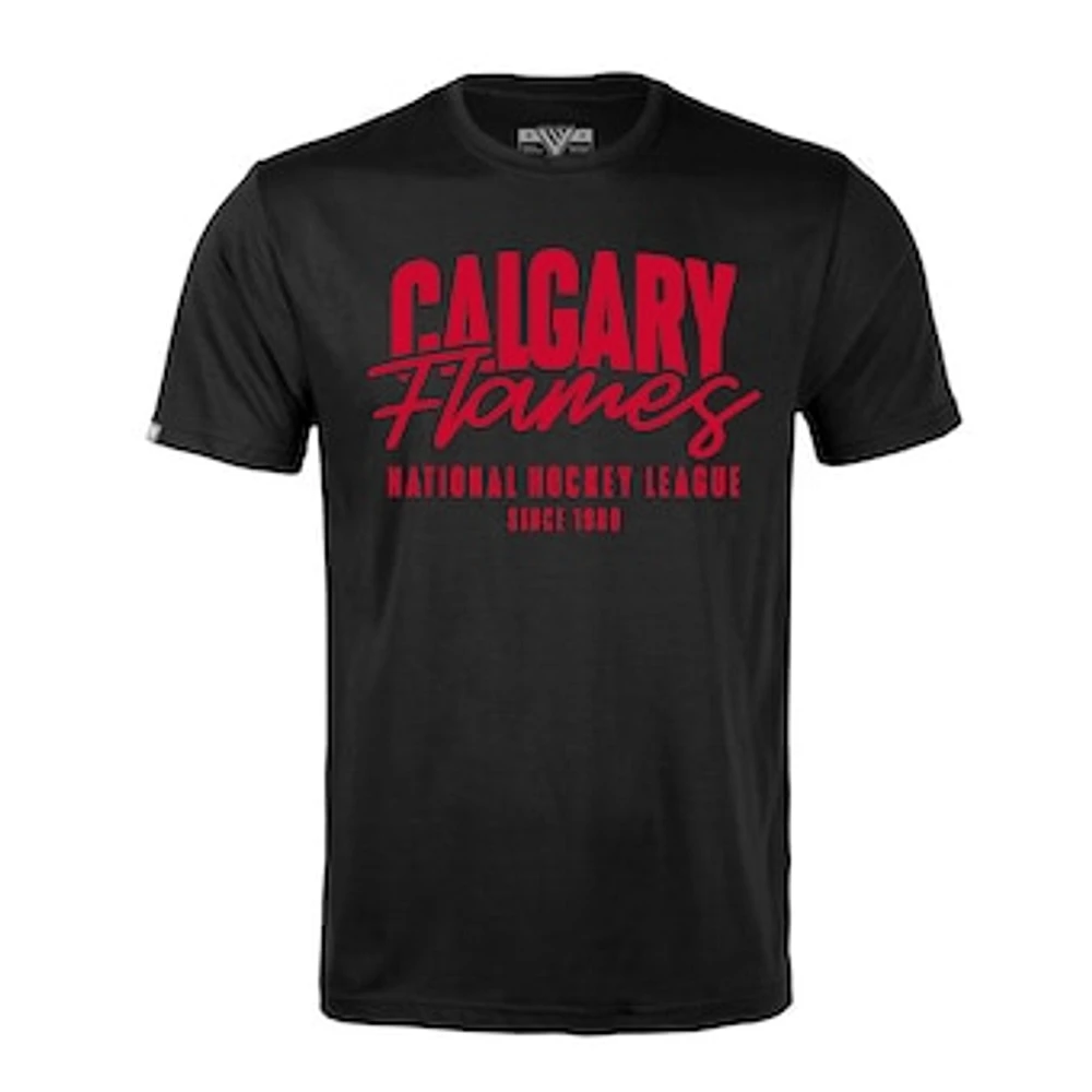 Men's Levelwear Black Calgary Flames Richmond Response T-Shirt