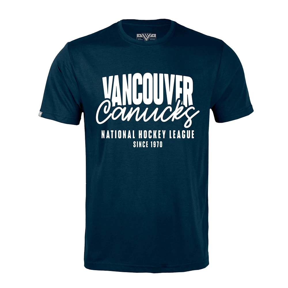 Men's Levelwear Navy Vancouver Canucks Richmond Response T-Shirt