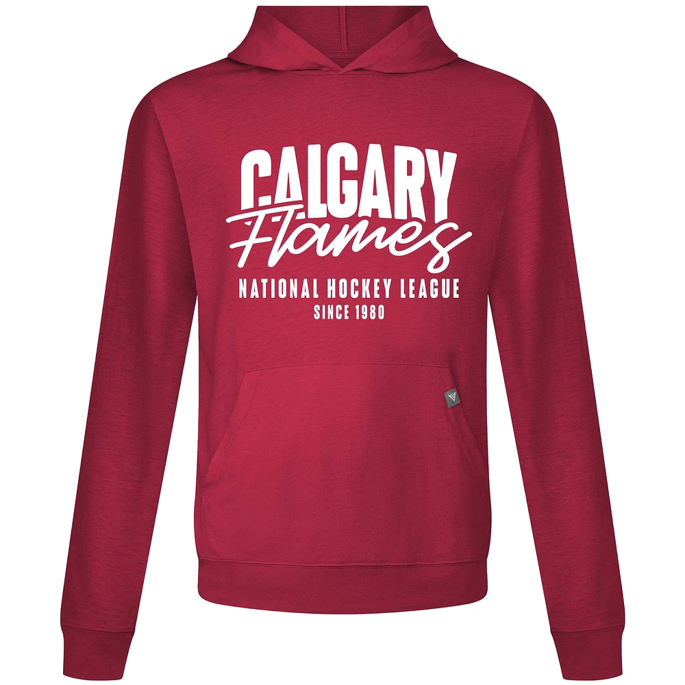 Men's Levelwear Red Calgary Flames Relay Response Pullover Hoodie