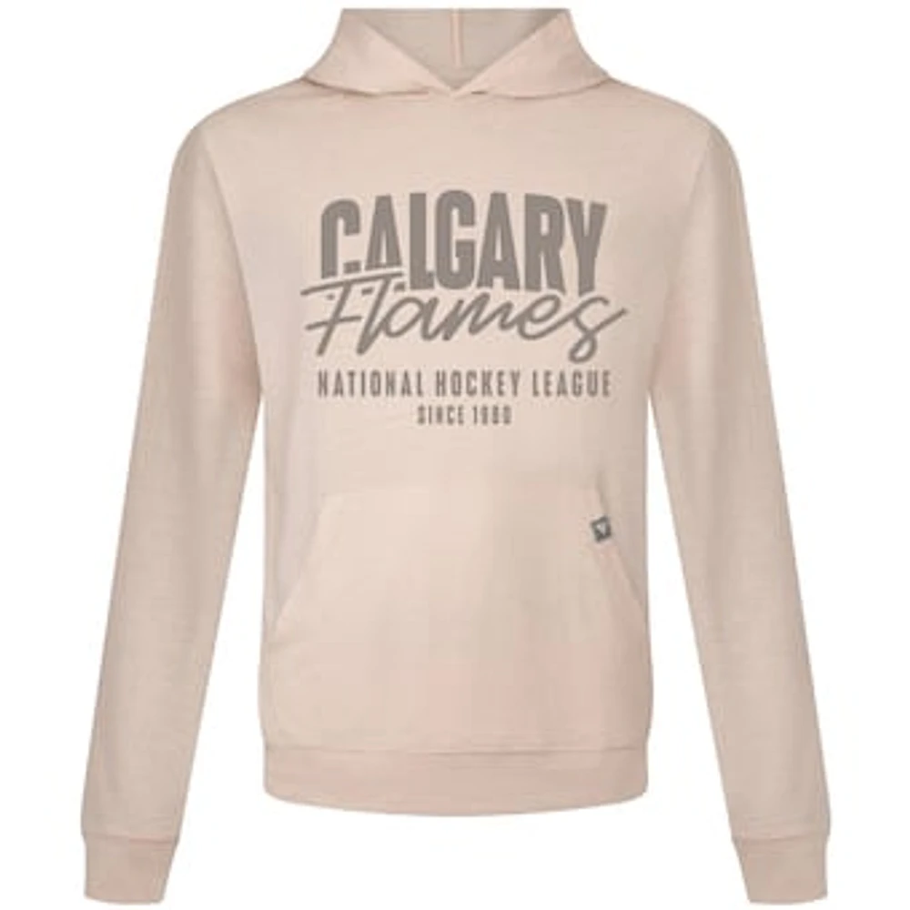 Men's Levelwear Khaki Calgary Flames Relay Response Pullover Hoodie