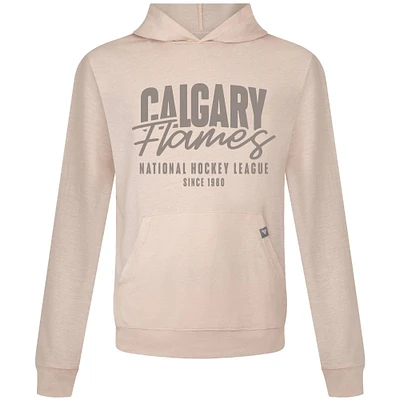 Men's Levelwear Khaki Calgary Flames Relay Response Pullover Hoodie