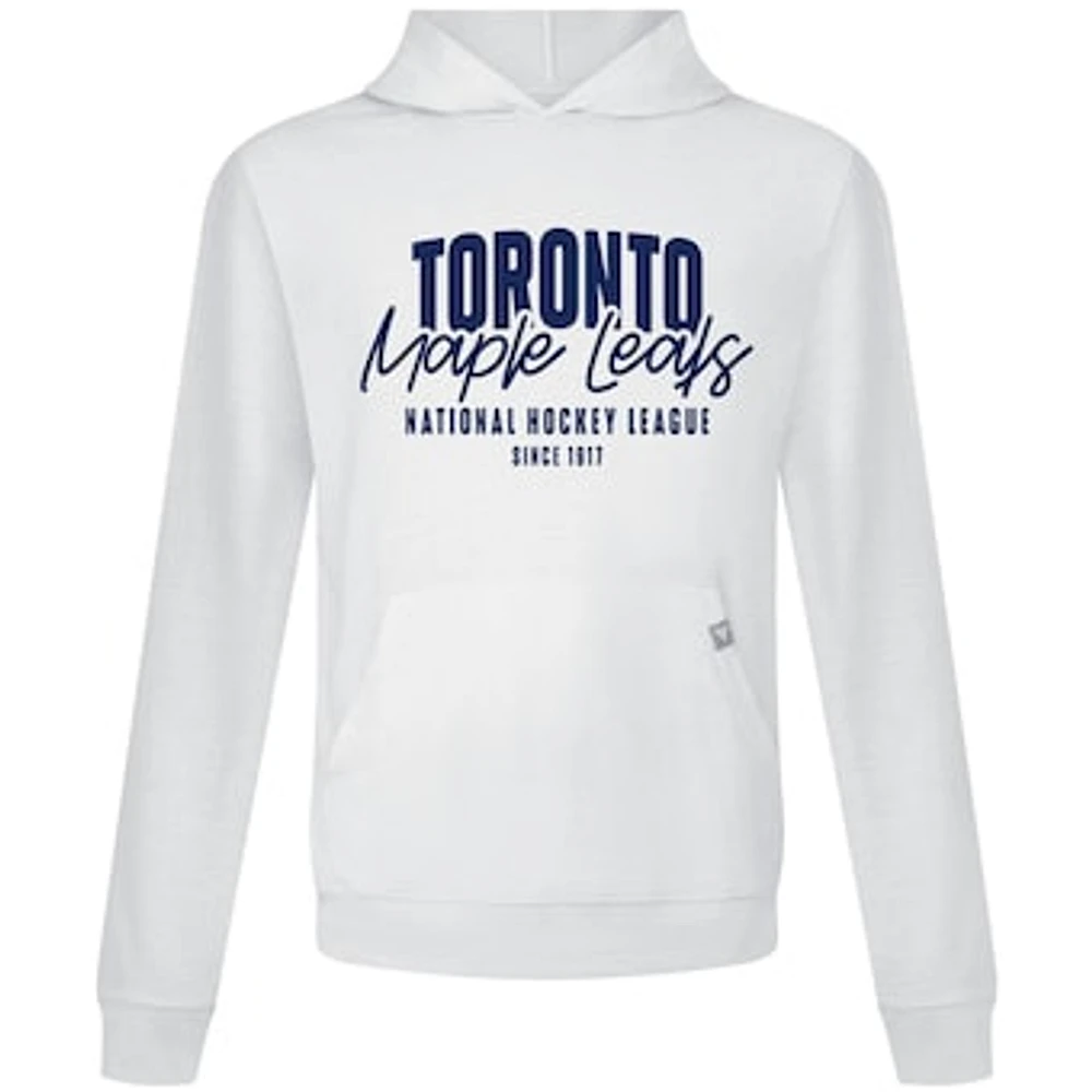 Men's Levelwear White Toronto Maple Leafs Relay Response Pullover Hoodie
