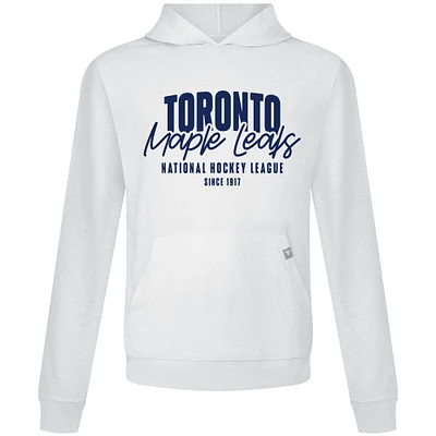 Men's Levelwear White Toronto Maple Leafs Relay Response Pullover Hoodie