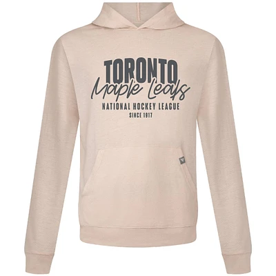 Men's Levelwear Khaki Toronto Maple Leafs Relay Response Pullover Hoodie