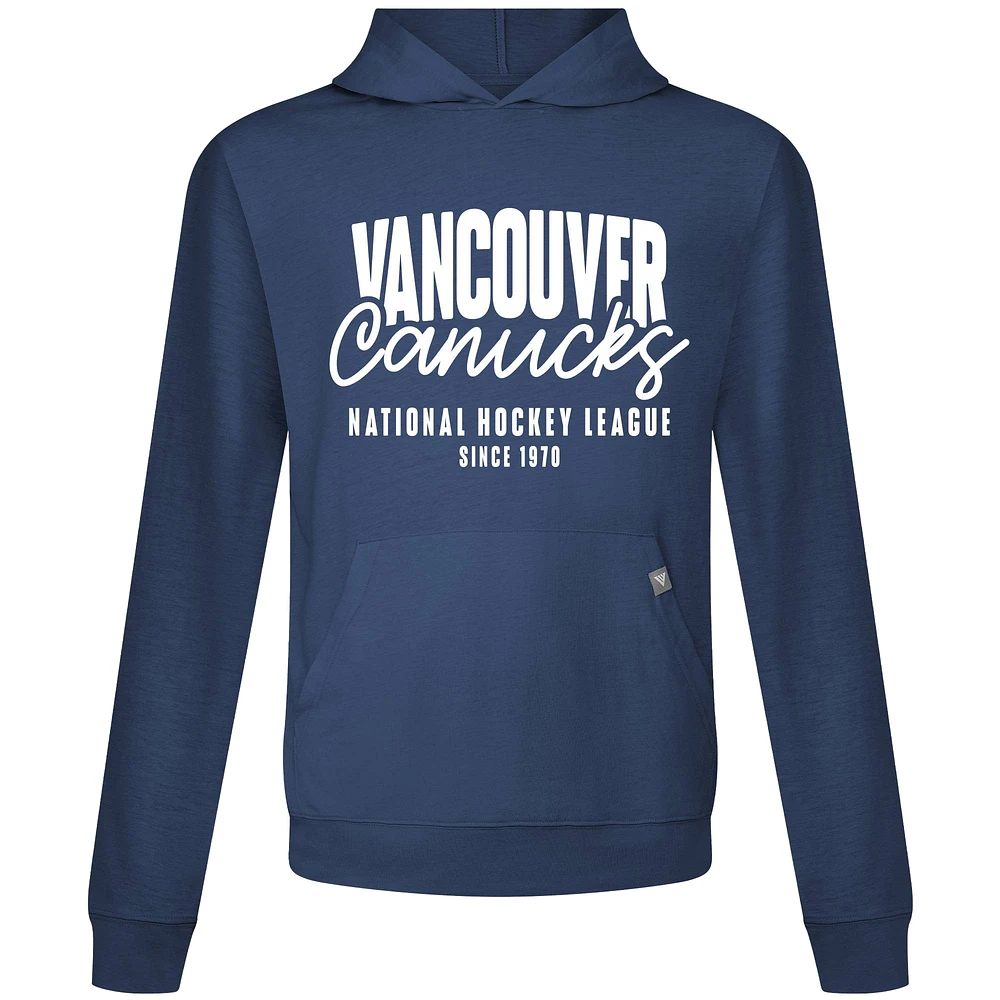 Men's Levelwear Navy Vancouver Canucks Relay Response Pullover Hoodie