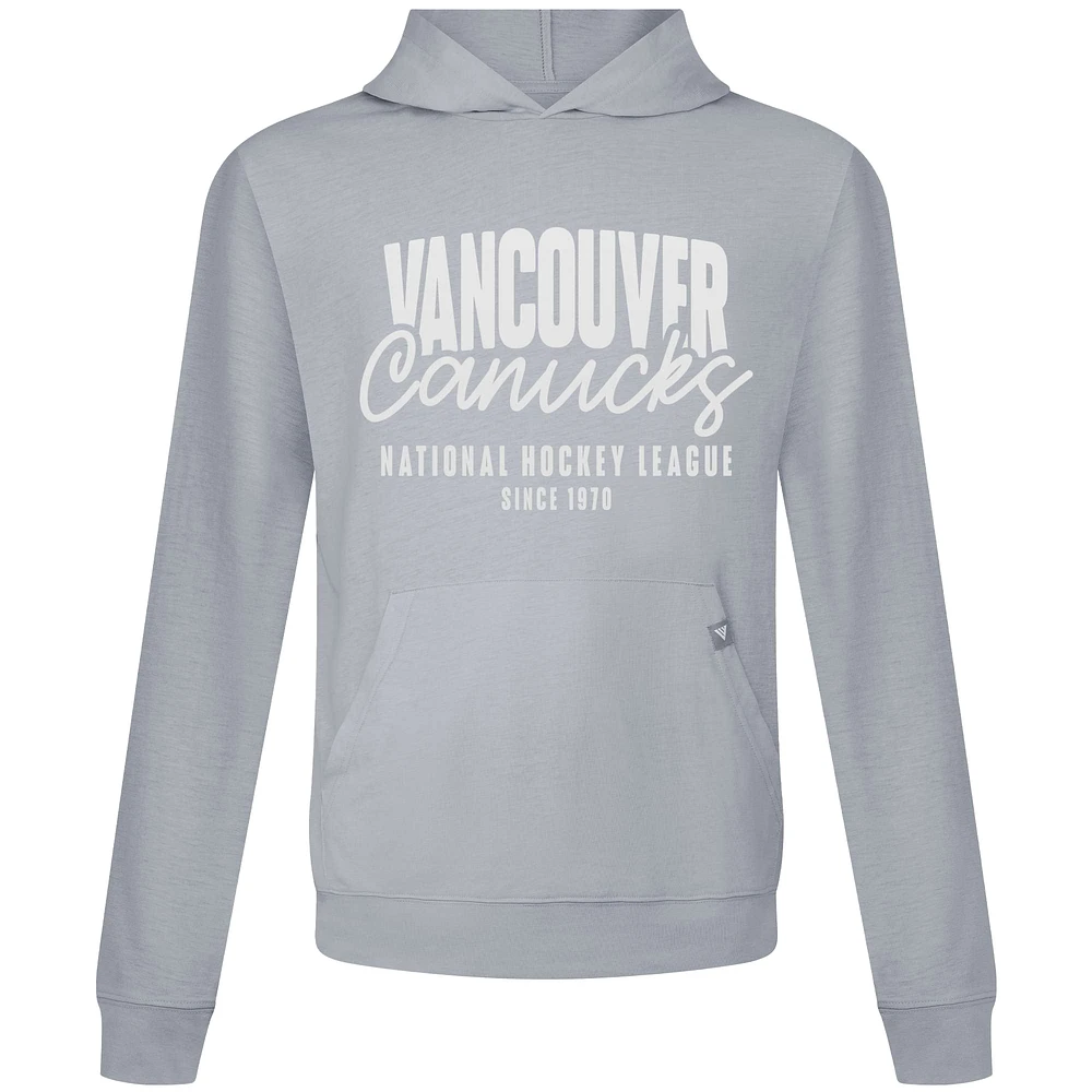 Men's Levelwear Gray Vancouver Canucks Relay Response Pullover Hoodie